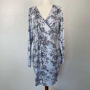 EAC V-Neck Long Sleeve Midi Dress Size XL